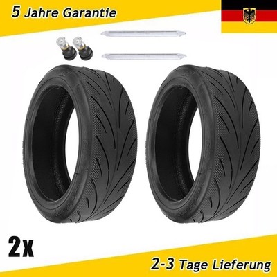 2X Reifen Gummi Für Ninebot Max G30/G30D Zubehör +Ventil E Scooter 60/70-6.5
