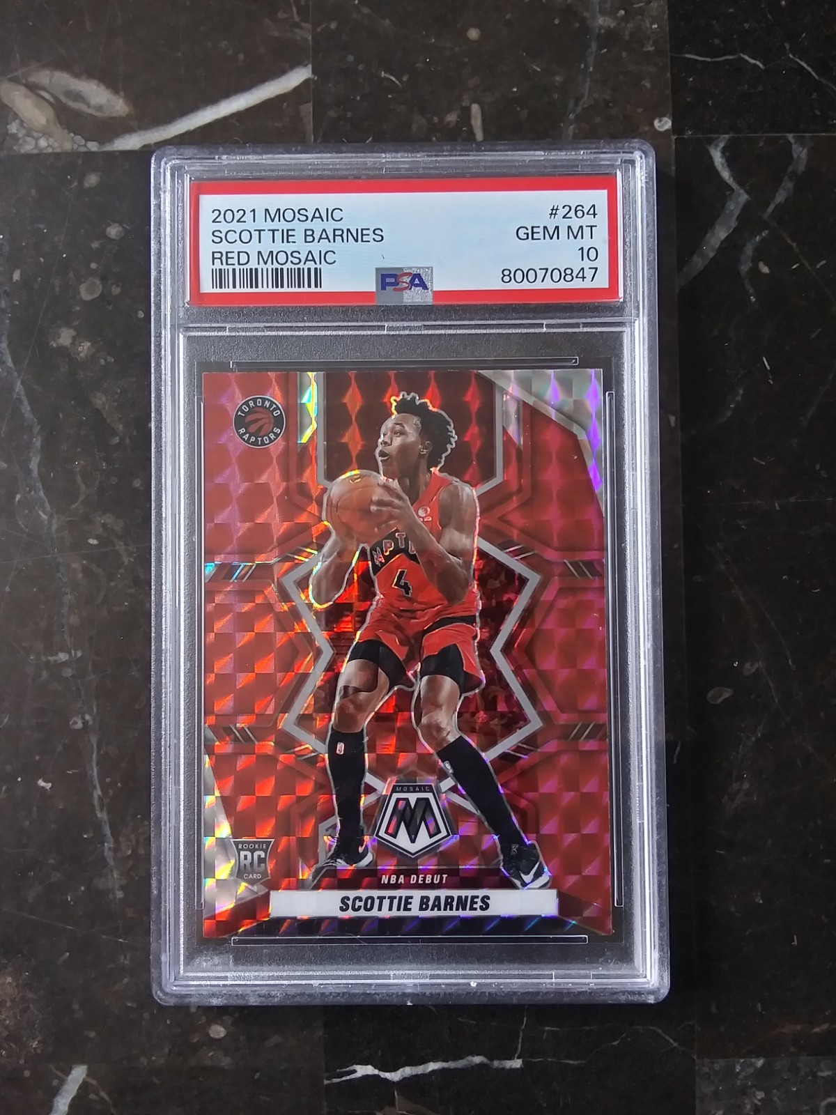 2021 Panini Mosaic Red Scottie Barnes ROOKIE #264 PSA 10 GEM MINT