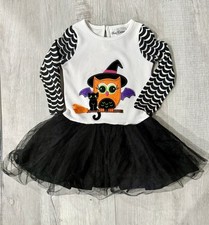 Rare Editions Girls 4T Halloween Owl Applique Tulle Tutu Fit & Flare Dress