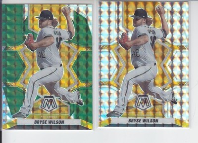2 - 2022 Mosaic BRYSE WILSON Silver Prizm + Green Pirates #95