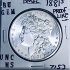 1881 S BU GEM MORGAN SILVER DOLLAR UNC MS+++ U.S. MINT RARE COIN 7153