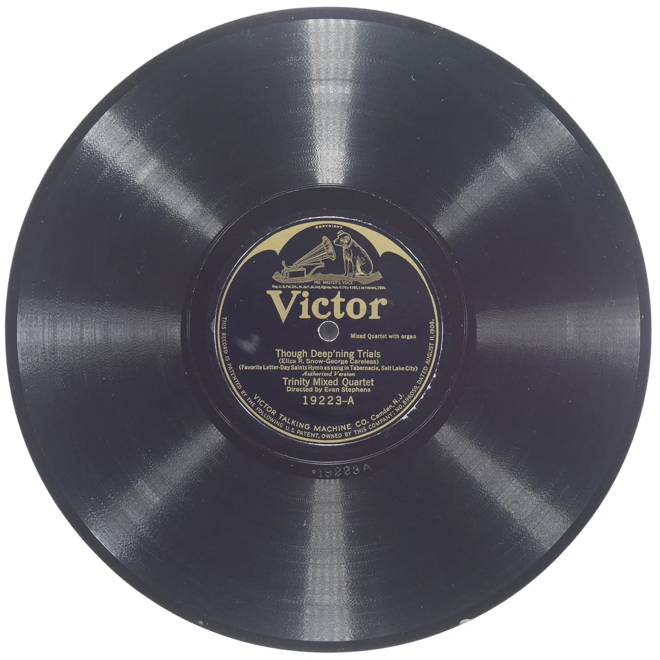 TRINITY MIXED QUARTET Though Deep'Ning Trials VICTOR 19223 EX- 78 10" 1925 - Image 2 of 4