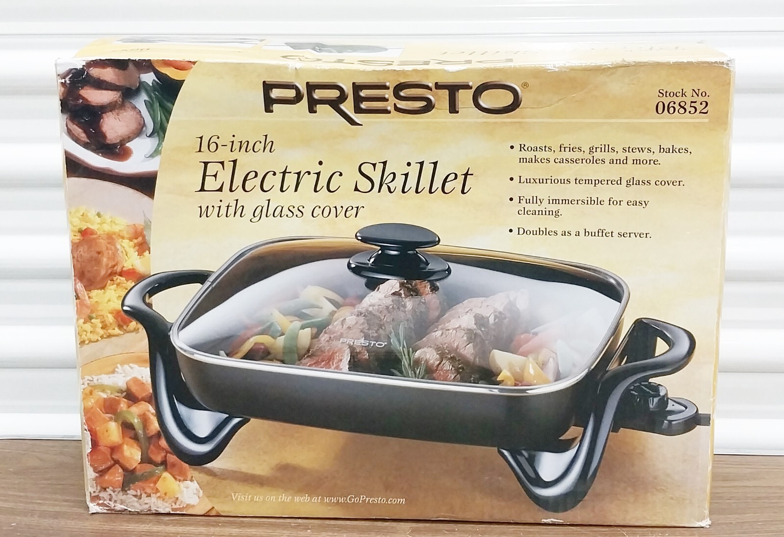 Presto 16-inch Electric Skillet with Glass Cover 06852