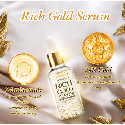 Rich Gold Serum 24K Brightening Anti-Aging Hydrate Reduce Wrinkle