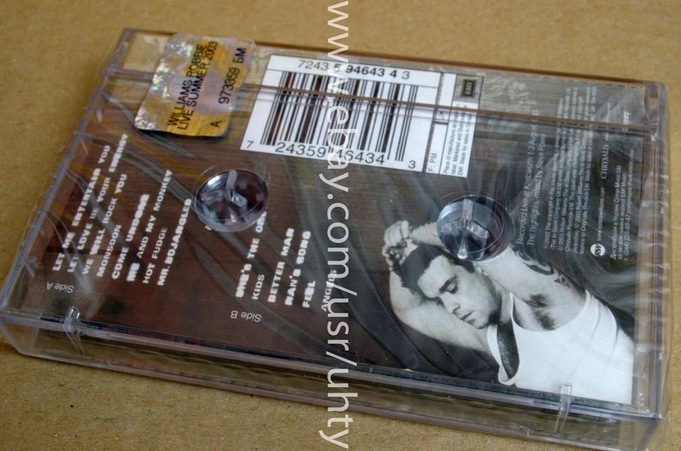 ROBBIE WILLIAMS LIVE SUMMER 2003 RARE UKR ORIGINAL TAPE CASSETTE SEALED - Image 2 of 2