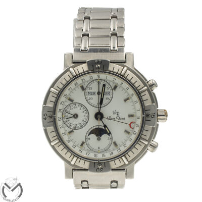 LUCIEN ROCHAT Triple Calendar 21.100.064 LR 7500 Automatic Steel Watch...