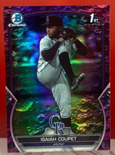 ISAIAH COUPET 2023 BOWMAN CHROME DRAFT #BDC-37 1ST FUSCHIA LUNAR REFRACTOR /199