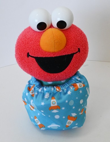 9" PLAYSKOOL Sesame Street Elmo Plush Snuggle Hasbro Reversible - Picture 6 of 10