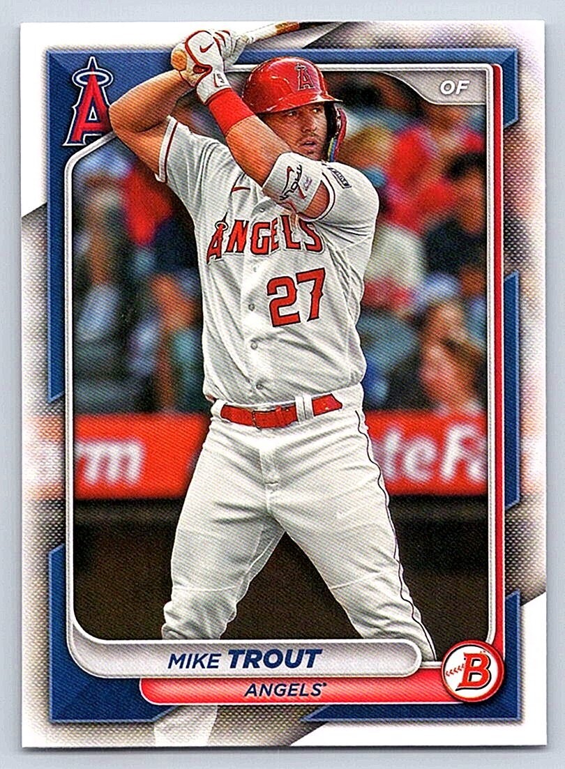 Mike Trout #19 Baseball Cards 2024 Bowman trading card — raw and PSA graded price guide