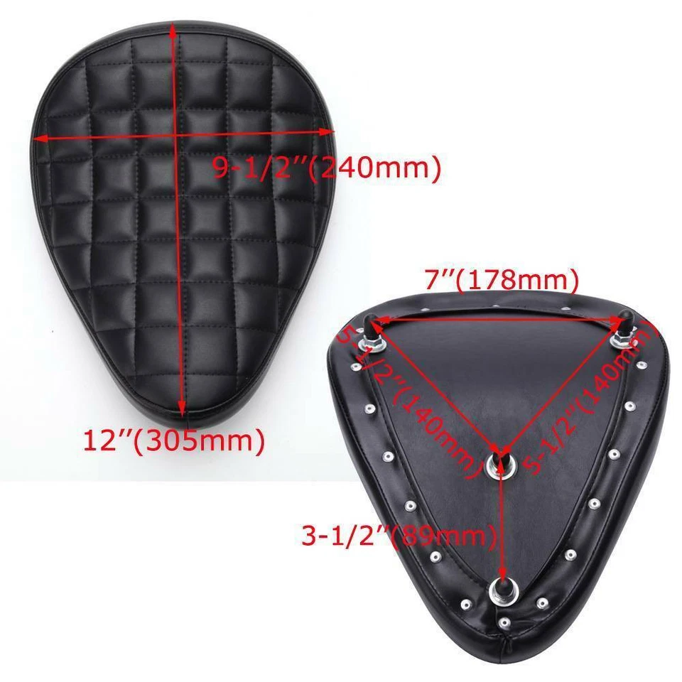 Driver Rider Solo Seat For Harley Fatboy FLSTF 1990-2017 Softail 86-2010 Foto 3 de 4