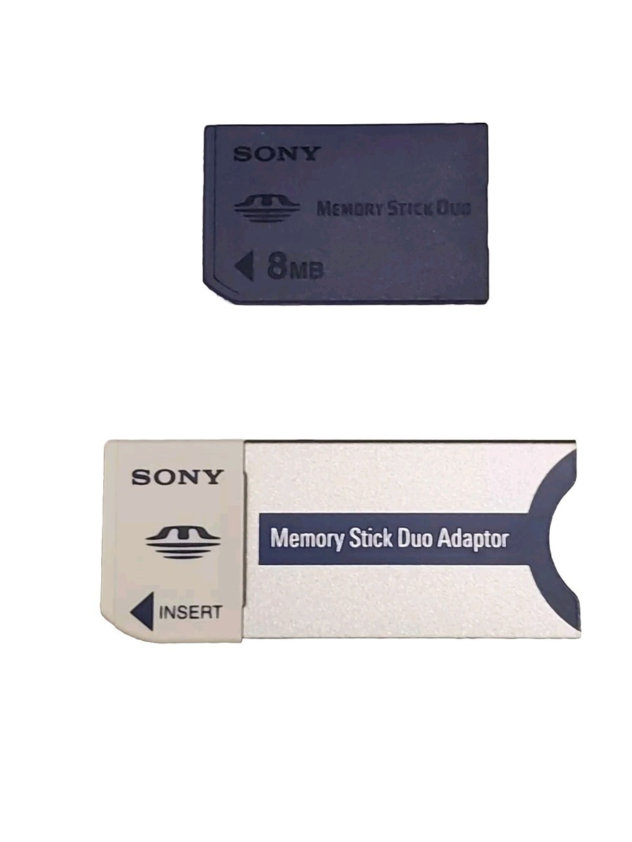 Genuine Sony Memory Stick Duo MSA-M8A 8MB Memory Card w/ Adapter