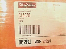 QTY 1-Hoffman C16C36 - Gray Enclosure Box - Steel- - 862RJ- w/ back plate panel