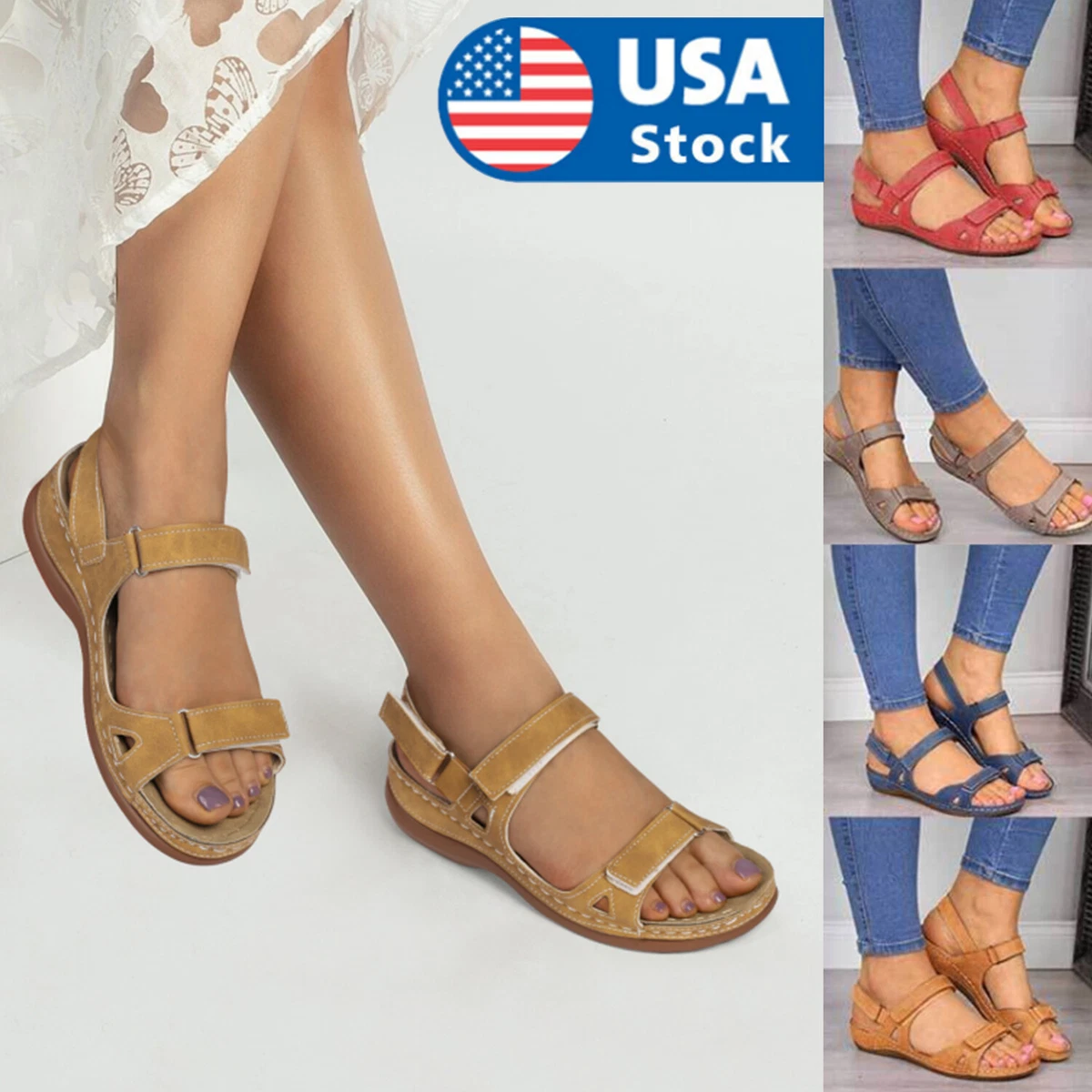 Women Premium Orthopedic Open Toe Sandals Summer Beach Holiday Casual Shoes Gift