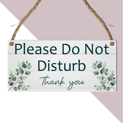 Please Do Not Disturb Sign Floral Wooden Plaque Door Office Spa Bedroom Gift - Picture 41 of 84