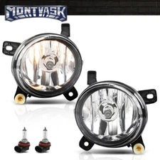 Fit For 09-12 Audi A4 S4 B8 Left+Right Front Bumper Fog Lights Lamps w/ Bulbs