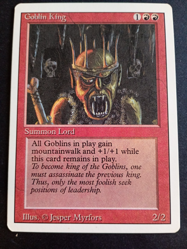 1994 Magic: The Gathering - Revised(3rd) - GOBLIN KING - Vintage Rare - VLP
