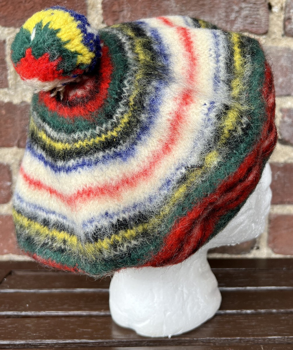 Vintage Beret W/ Pom Dress Stewart Tartan 100% All Wool Made  display picture 1