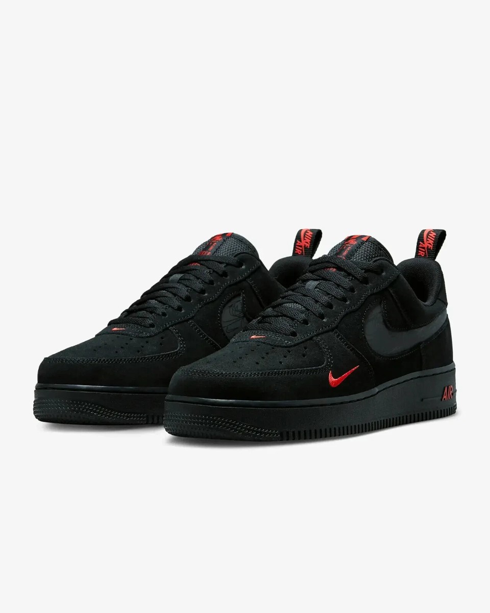 Nike Air Force 1 Low Multi-Swoosh Black Crimson Size 13 US Nike Air Force 1 Low Multi-Swoosh Black Crimson Size 13 US