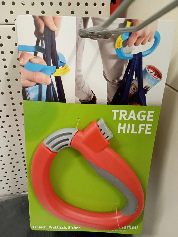 HSI Tragehilfe - der clevere Tragegriff für Einkaufstaschen, Tüten, Beutel