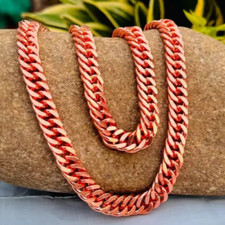 34 inch Pure Copper DENSE CURB Chain Necklace, Healing Jewelry Spiritual