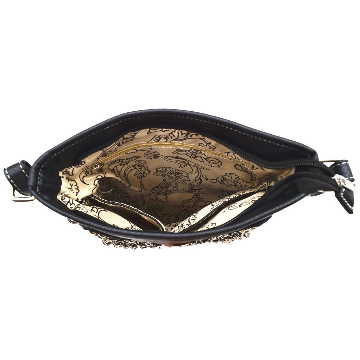 Punk Gothic Skull Concealed Carry Purse Women Shoulder