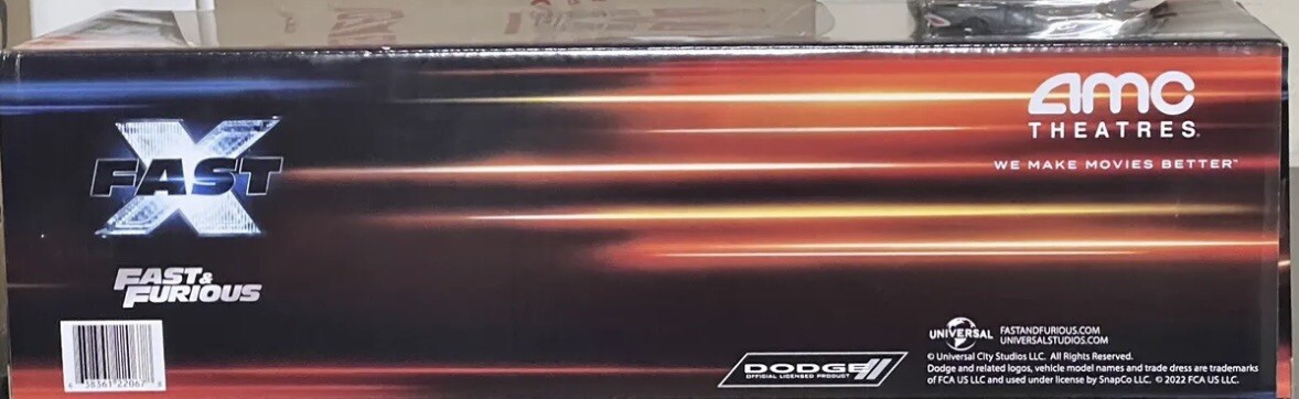 Fast X Dodge Charger AMC Popcorn Bucket 2023 Fast N Furious
