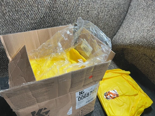 (QTY 12) KleenGuard A70 00687 4XL Yellow Chemical Resistant Coveralls image 2