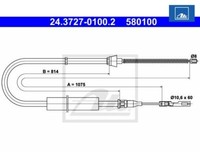 Seilzug, Feststellbremse Ate 24.3727-0100.2 FüR Audi A2
