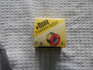 Buss Fusetron Type T 20 Amp, Time Delay Fuses 4 Pack