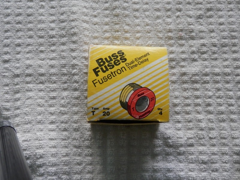 Buss Fusetron Type T 20 Amp, Time Delay Fuses 4 Pack