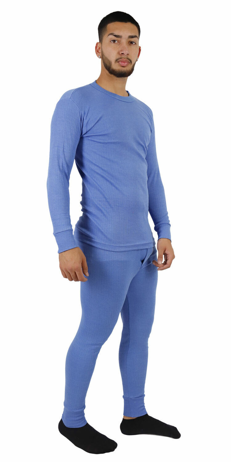 Men's Thermal Long Johns Underwear Long Sleeve Top Tshirt Set Size S