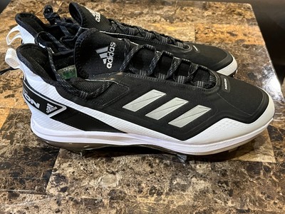 New Men FY4178 Adidas Icon 7 Boost Metal Baseball Cleats Size 12.5 Black & White