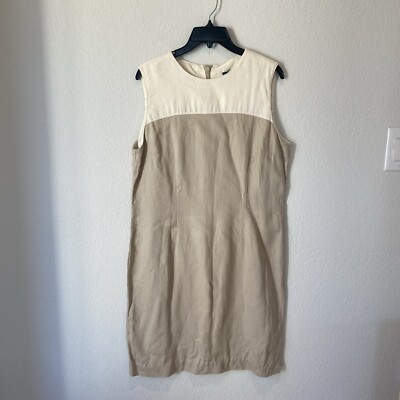 Bushwacker Color Block 100% Linen Lagenlook Dress Size 10 | eBay