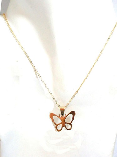 Butterfly Pendant Necklace in Stainless Steel - Picture 3 of 5