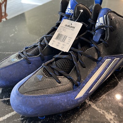 Adidas crazyquick 2.0 mid Men's Cleats Football Black Royal Platinum Sz 15 NIB