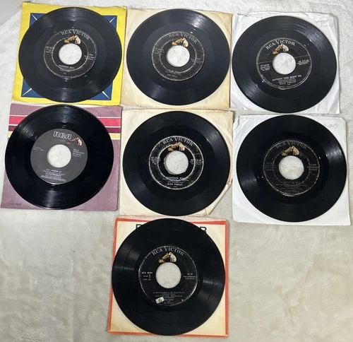 Elvis Presley 45 RPM 7” Vinyl Record Lot Of 7 Love Me Tender Jailhouse Rock