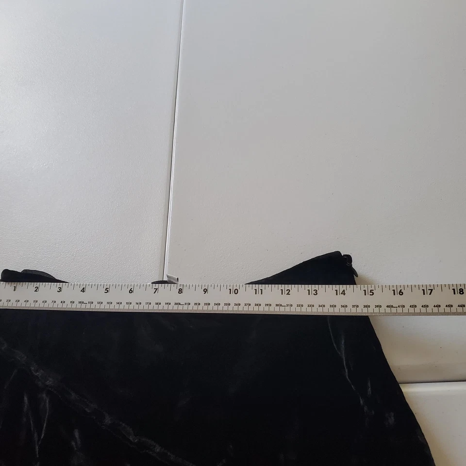 Emanuel Ungaro Skirt Women 6 Black Silk Velvet Asymmetric Ruffle Whimsigoth - Image 4 of 4