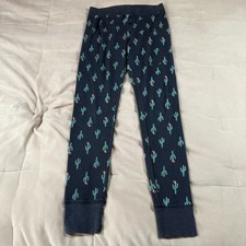 Old Navy Blue Boys M Cactus Waffle Knit Thermal Stretch Extensible Pajama Pants