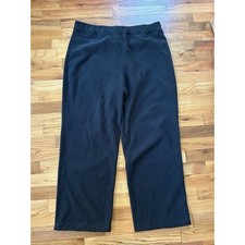 Orvis Cozy Black Fleece Pull On Pants Baselayer Women's Large Winter Warm Fuzzy