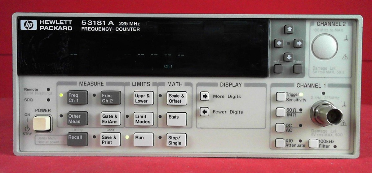 HP-Agilent-Keysight 53181A, RF Frequency Counter, 10 digits