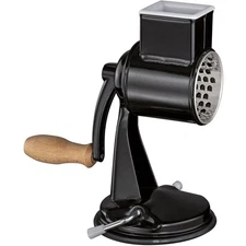 Zassenhaus Classic Drum Grater with Suction Base, 2 Grating Drums, Pestle, and