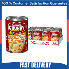 Campbell's Chunky Soup, Chicken Corn Chowder Soup, 18.8 Ounce Can (Case Of 12)