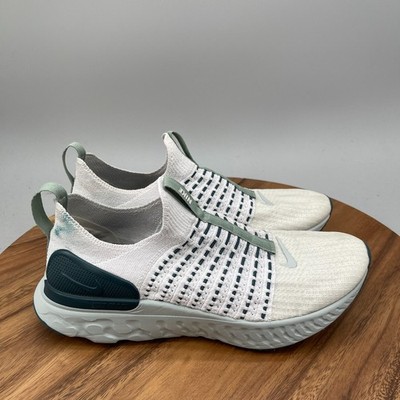 Nike React Phantom Run Flyknit Womens 10 White Running Comfort Walking Sneakers
