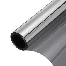 Reflective Window Film One Way Daytime Mirror Privacy Film,Black Silver 29"x13'