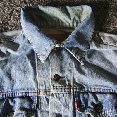 Vintage Levis Jacket Mens 46 80s Made In USA Type 3 III Denim Trucker Chore