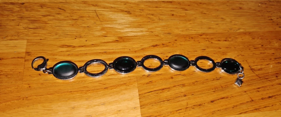 Leonardo Armband, Edelstahl, silber, Glassteine türkis - Bild 3 von 4