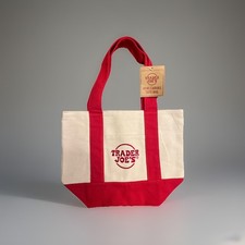 NWT Trader Joe  s Mini Canvas Reusable Tote Bag in Red - LIMITED EDITION 