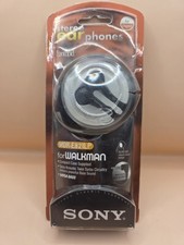 NOS Sony Walkman MDR-E821LP Stereo Earphones Headphones Twin Turbo Fontopia Vtg