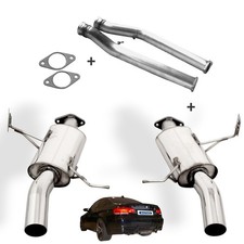 BASTUCK Duplex Sportauspuff inkl. Zubehör BMW M3 E90 E92 E93 je 1x76mm