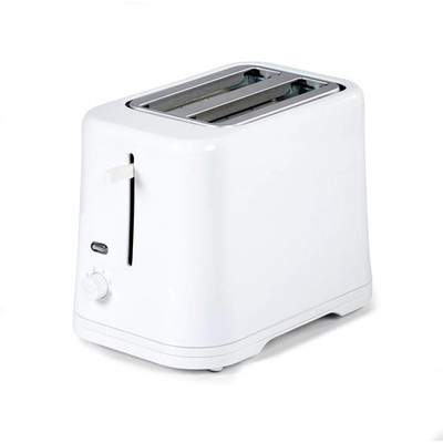 NEU Morrisons Savers 2 Scheiben weiße Farbe Toaster mit herausnehmbarer Krümelschublade   